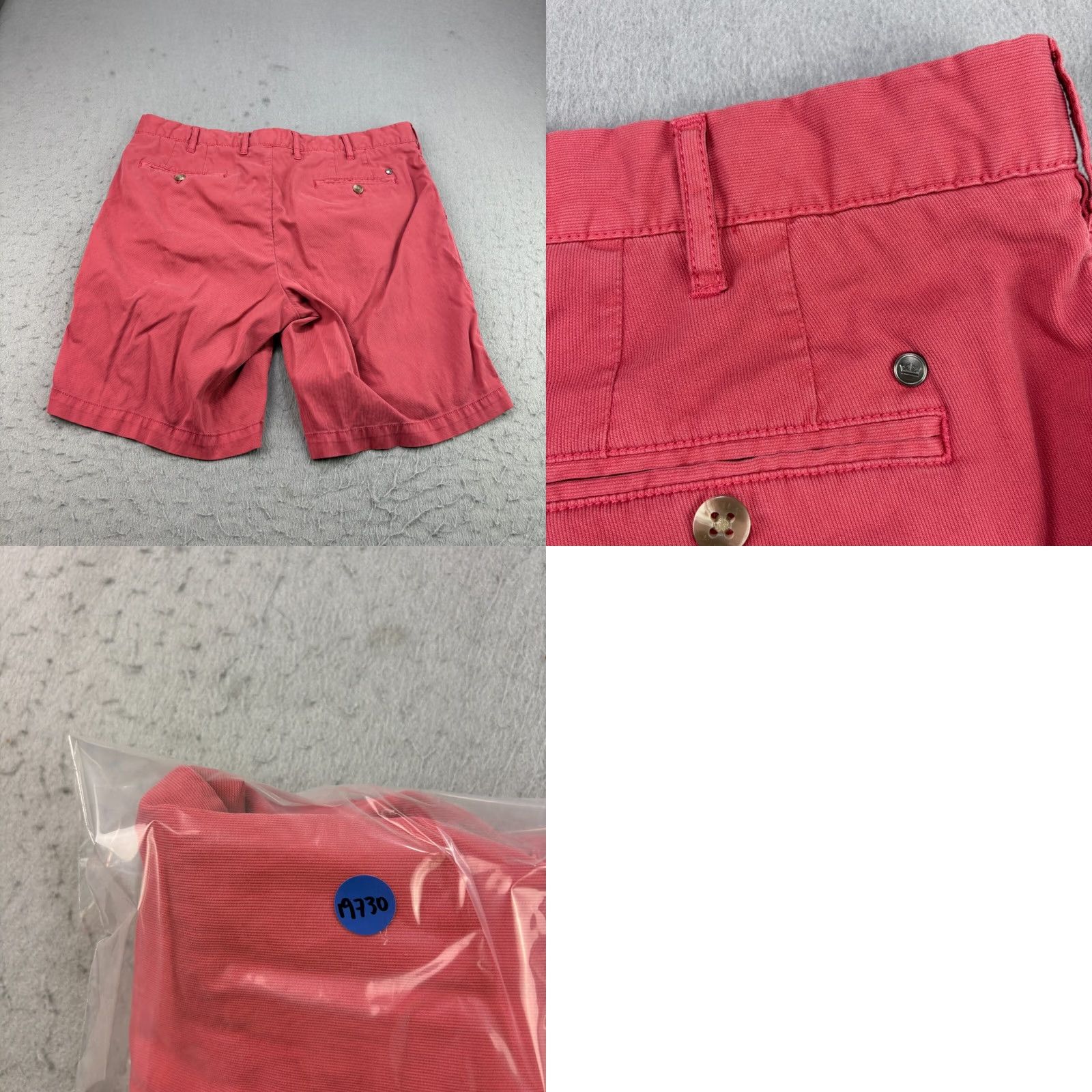 Peter Millar VINTAGE Peter Millar Shorts Mens 35 Red Chino Bedford Preppy Casual Golf Cotton Blend Shirt Size US 35 - 8 Thumbnail