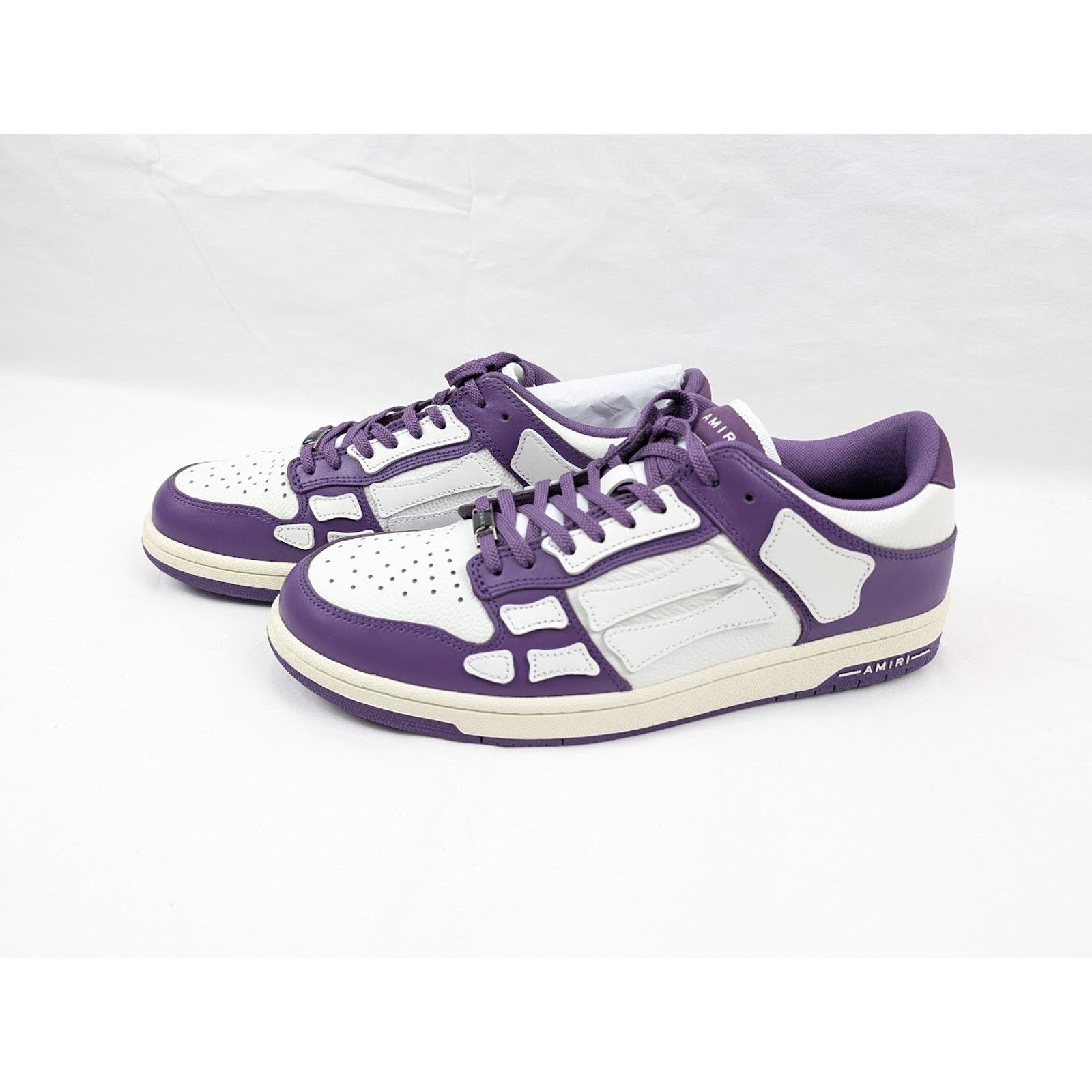 Amiri o1rshd1 Skeleton Low-Top Sneakers in Purple/White Size US 13 / EU 46 - 16 Thumbnail