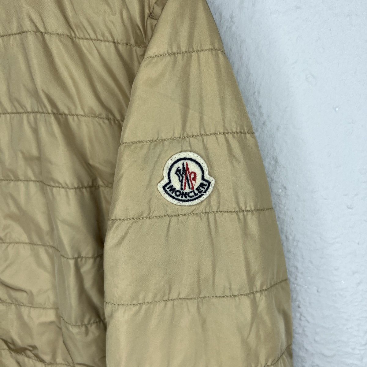 Moncler Moncler Puffer Light Jacket Beige Archive Nylon Logo Y2K Size M / US 6-8 / IT 42-44 - 5 Thumbnail