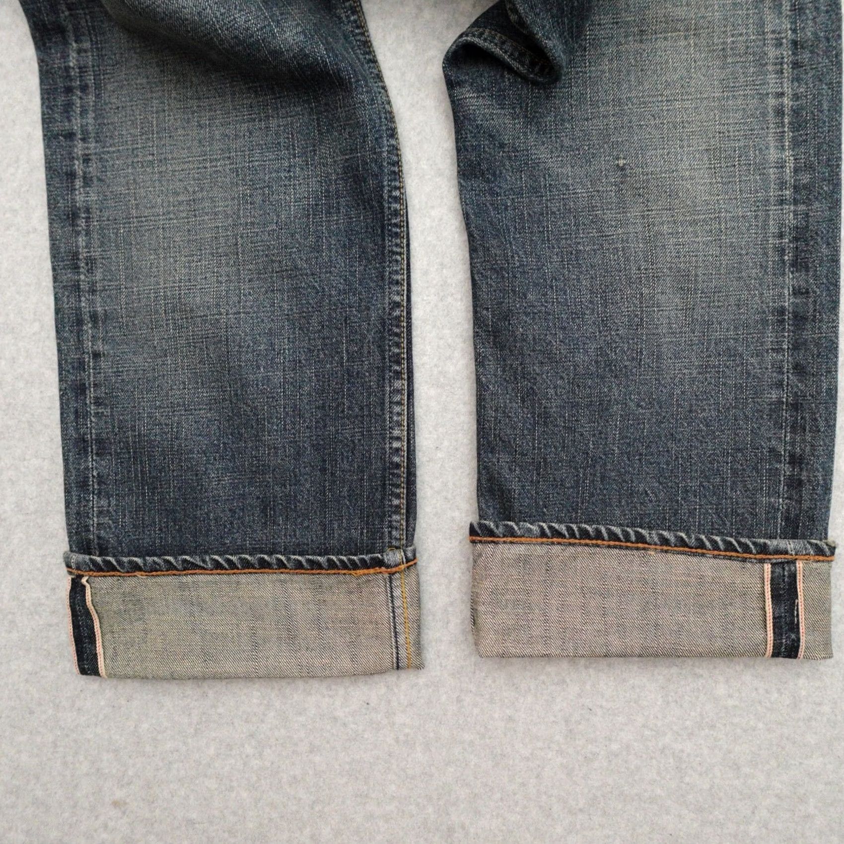 Vintage Stronghold Jeans Womens 25x25 Denim Button Fly Selvage Made In USA Blue 25x25 USA Selvage Jeans Womens size 25x25 Distressed? Size 42" / US 20 - 4 Thumbnail