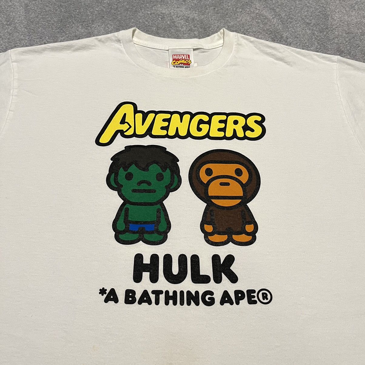 Bape A Bathing Ape Bape Marvel The Incredible Hulk Baby Milo Tee