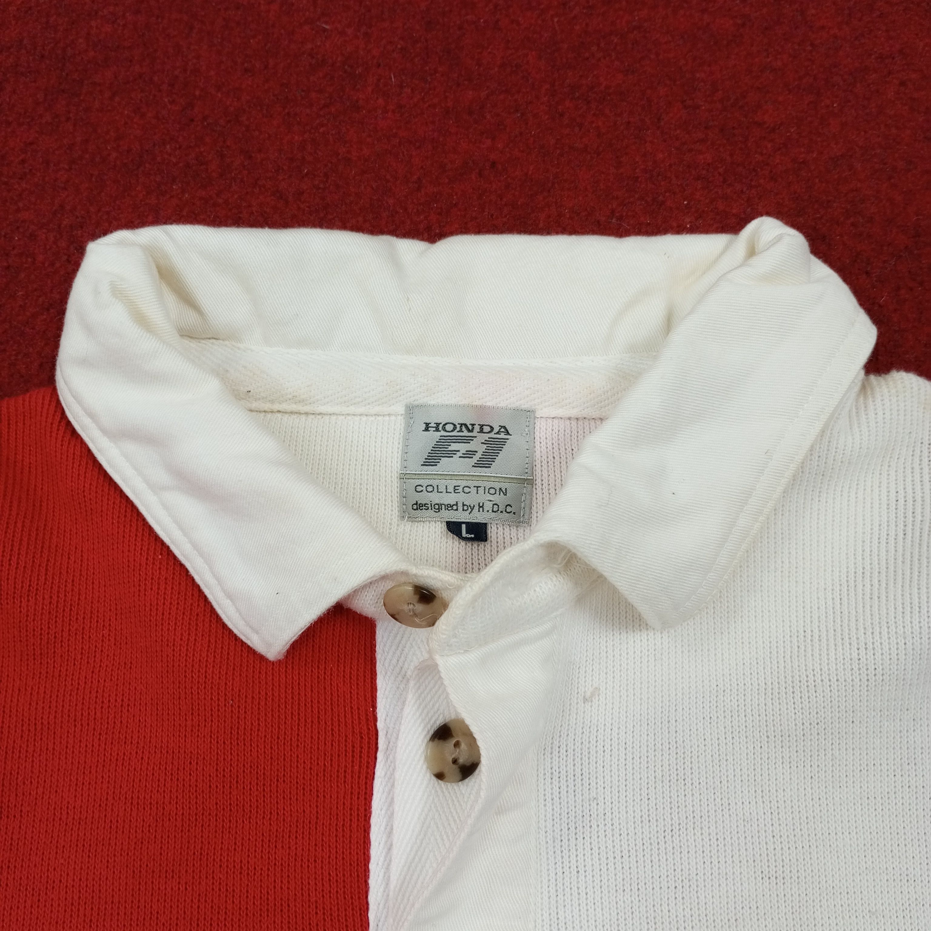 Honda × Vintage Honda F1 Polos Rugby Style Long Sleeve Japanese Brand Size US L / EU 52-54 / 3 - 7 Thumbnail
