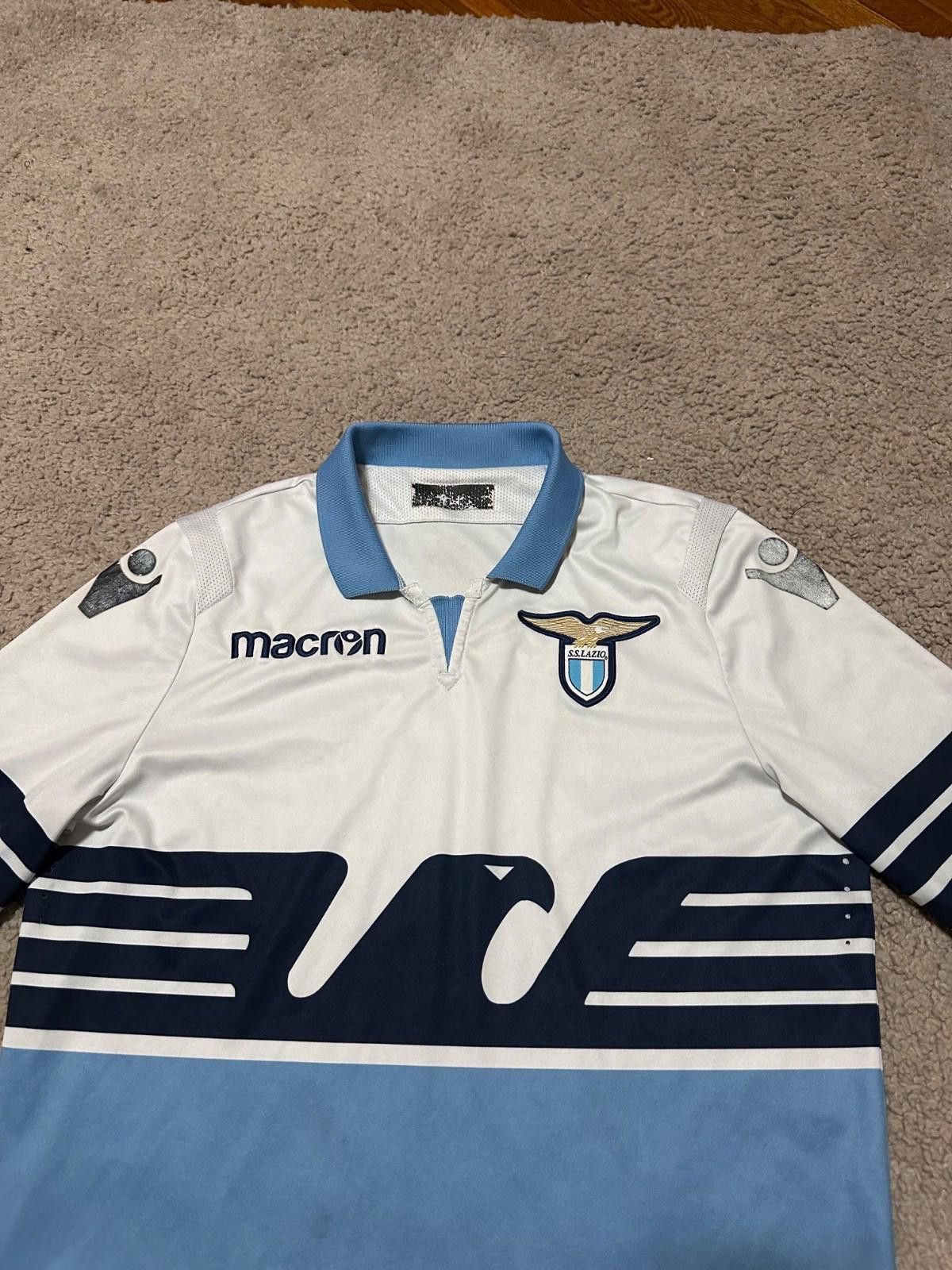 Macron Lazio Macron 2018 2019 HOME Soccer Jersey Football Shirt Size US M / EU 48-50 / 2 - 3 Thumbnail