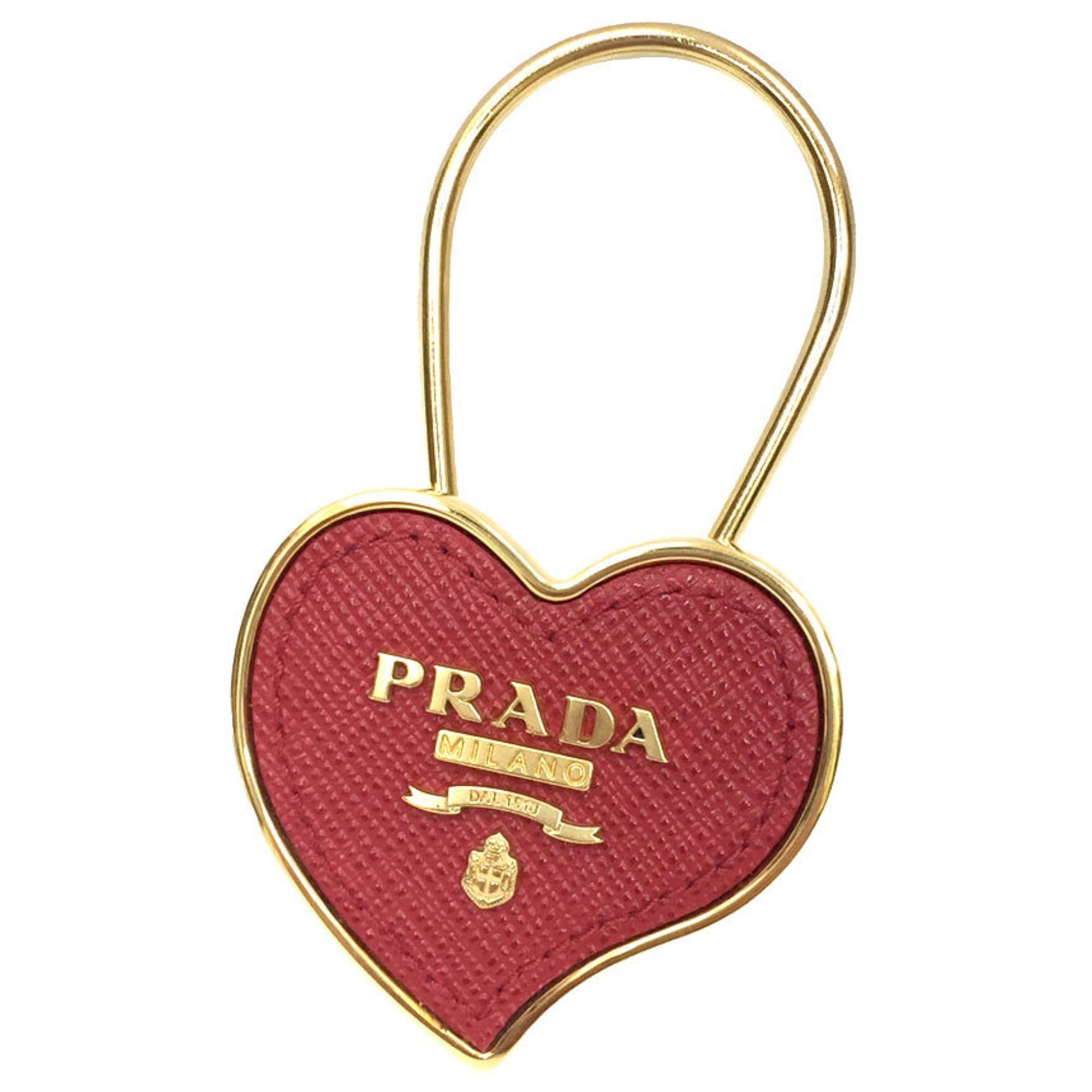 Prada Prada Heart Key Ring Holder Gold x Rose Size ONE SIZE - 1 Thumbnail