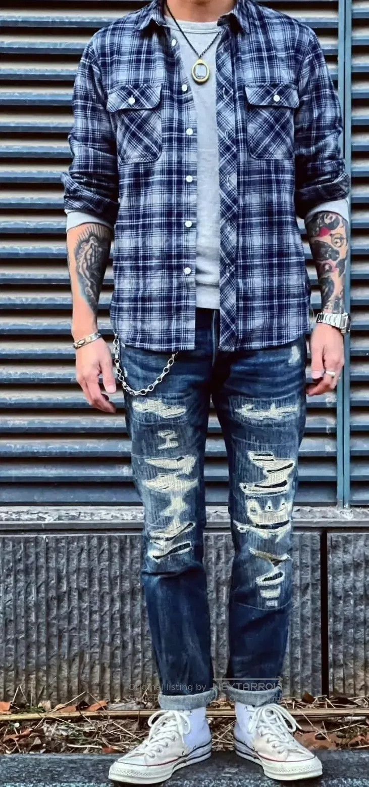 RRL Ralph Lauren RRL Ralph Lauren Old classic disrupted Niuwang jeans Size US 34 / EU 50 - 2 Thumbnail