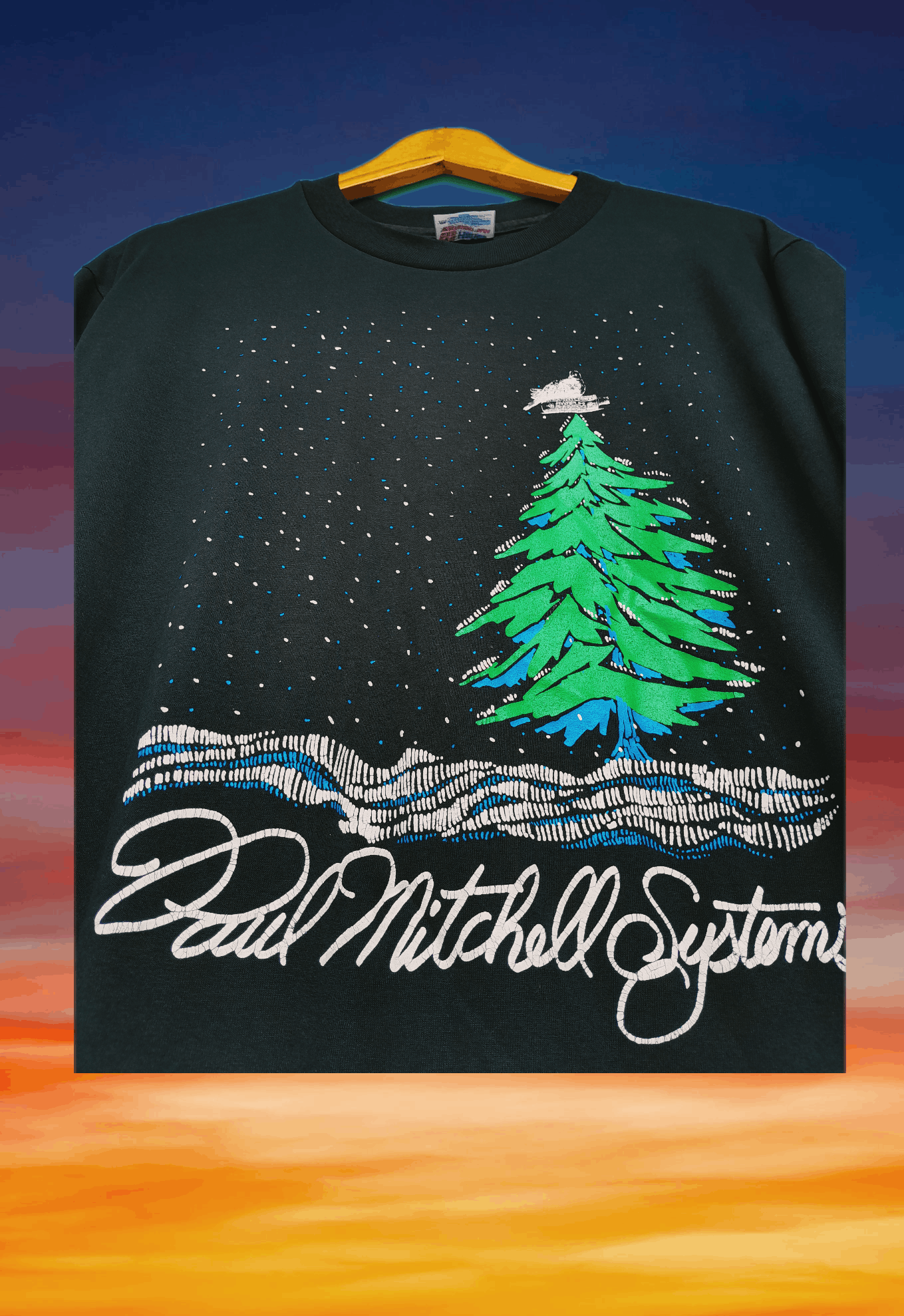 Hanes × Vintage Vintage 90s Art Paul mitchell systems t-shirt Size US L / EU 52-54 / 3 - 3 Thumbnail