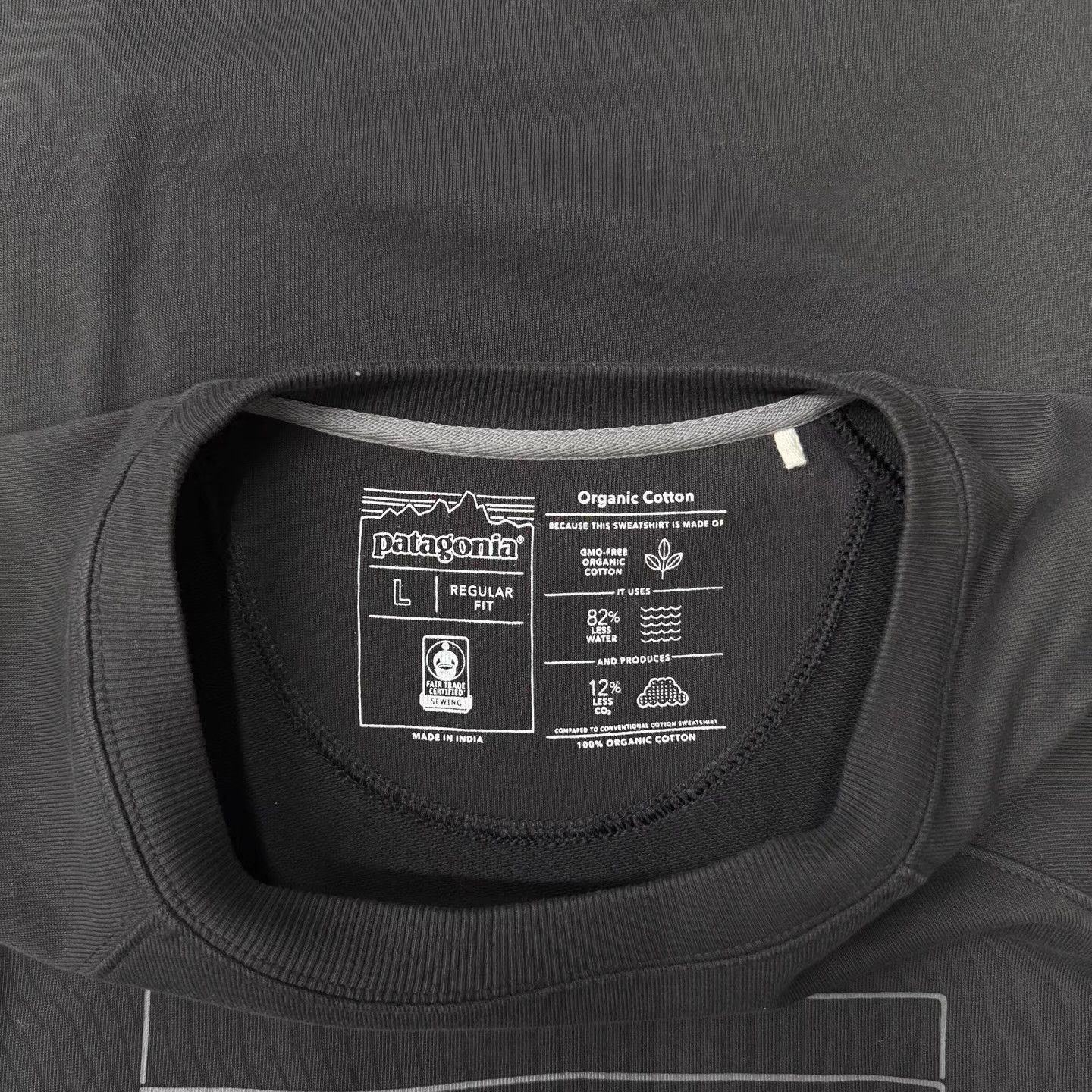 Patagonia Patagonia Classic Logo Black Crew Neck Sweatshirt Q10 Size US L / EU 52-54 / 3 - 4 Thumbnail