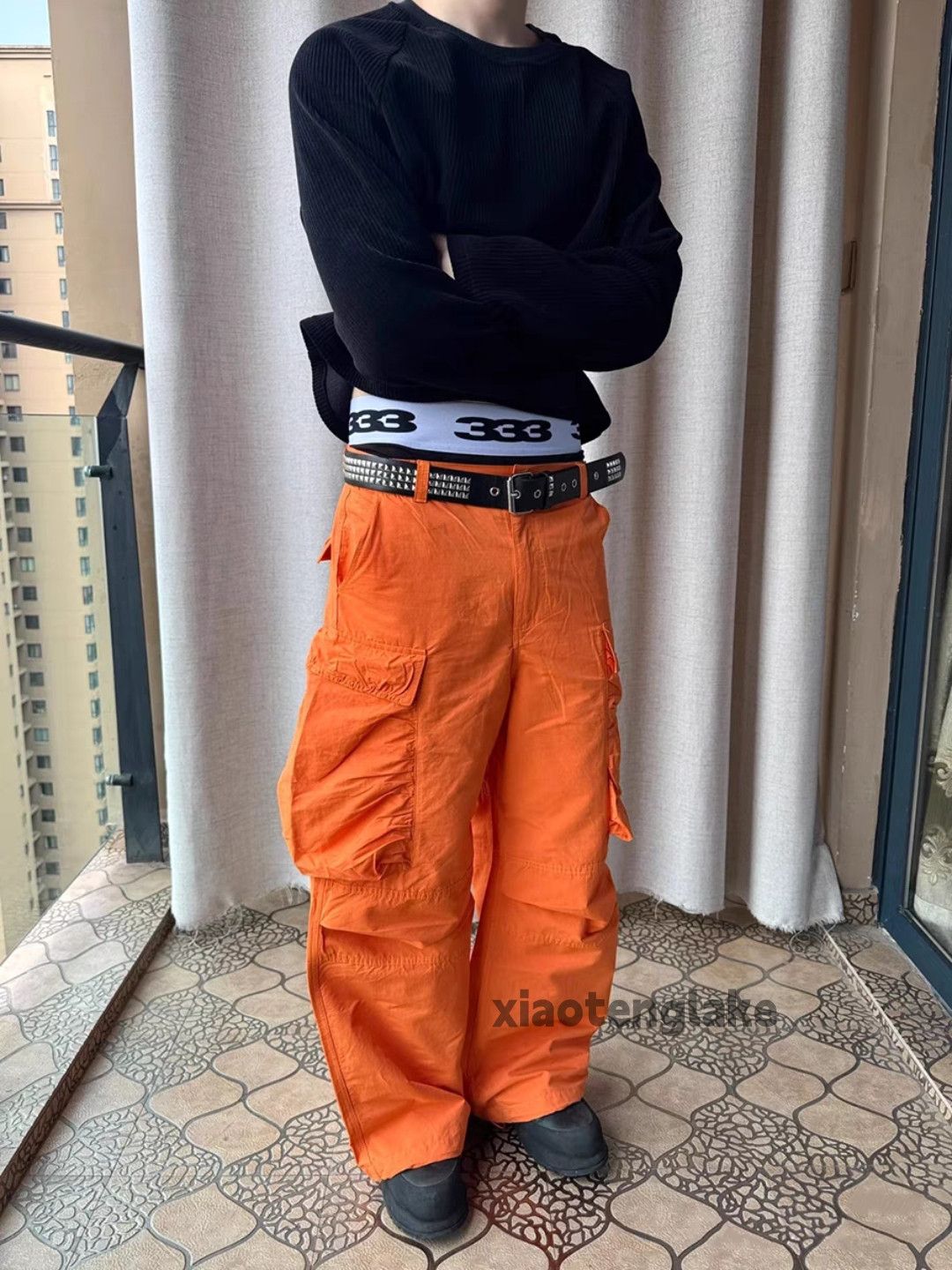 Unisex outdoor sports utility loose hiphop cargo pants