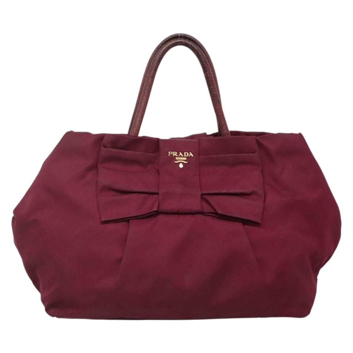 Prada PRADA Hand Bag Nylon Purple Gold Size ONE SIZE - 2 Thumbnail