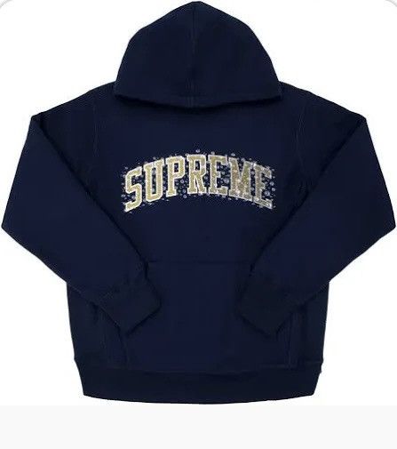 image of Supreme Water Arc Hooded Sweatshirt Navy XL Fw18, Men's