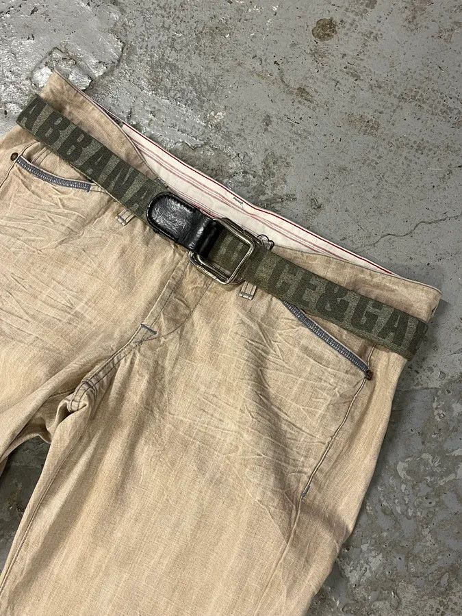 Designer × Dolce & Gabbana × Vintage 2000s Dolce & Gabbana Army Green Canva Belt Size ONE SIZE - 1 Thumbnail