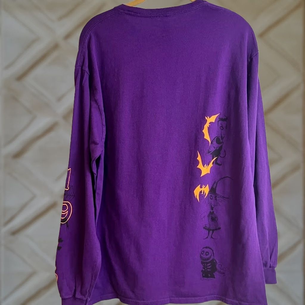 Disney Nightmare Before Christmas Disney Follow The Moonlight T Shirt Long Sleeve L Purple Mens Size US L / EU 52-54 / 3 - 1 Thumbnail