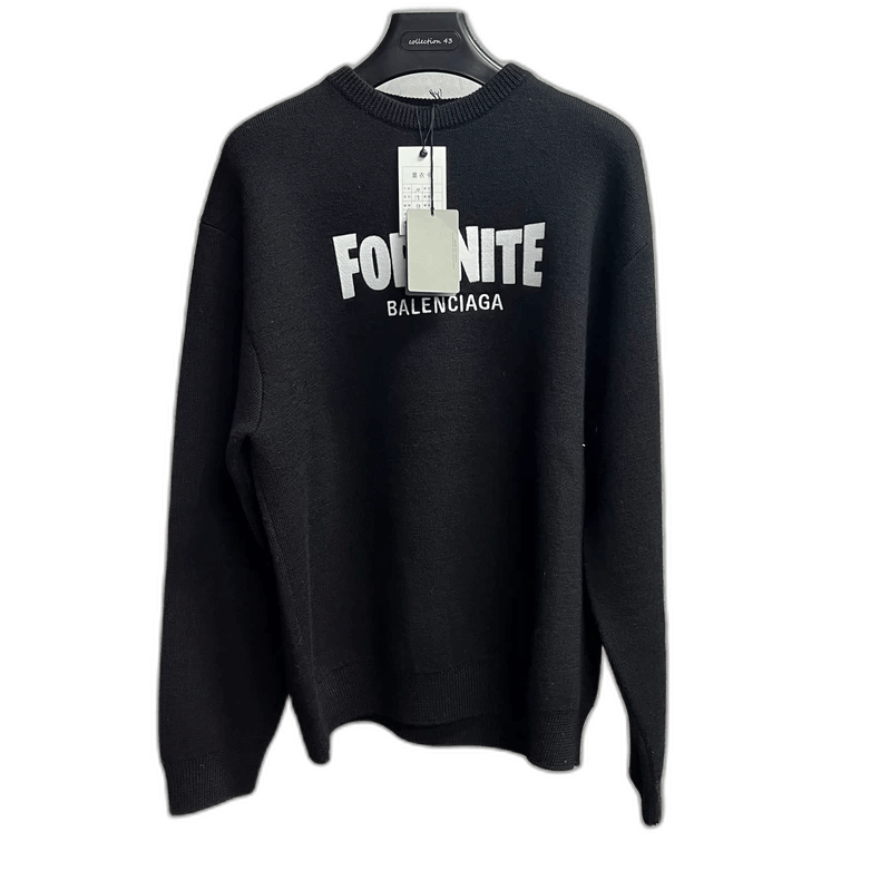 Balenciaga Balenciaga Black Fortnite Logo Knit Sweater Size US M / EU 48-50 / 2 - 1 Thumbnail