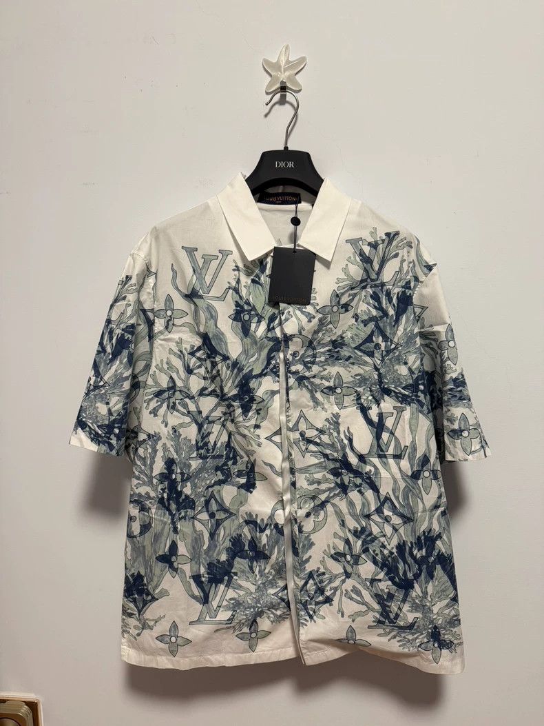 Louis Vuitton Louis Vuitton Full-print seaweed short-sleeved shirt 2502-N Size US L / EU 52-54 / 3 - 1 Thumbnail