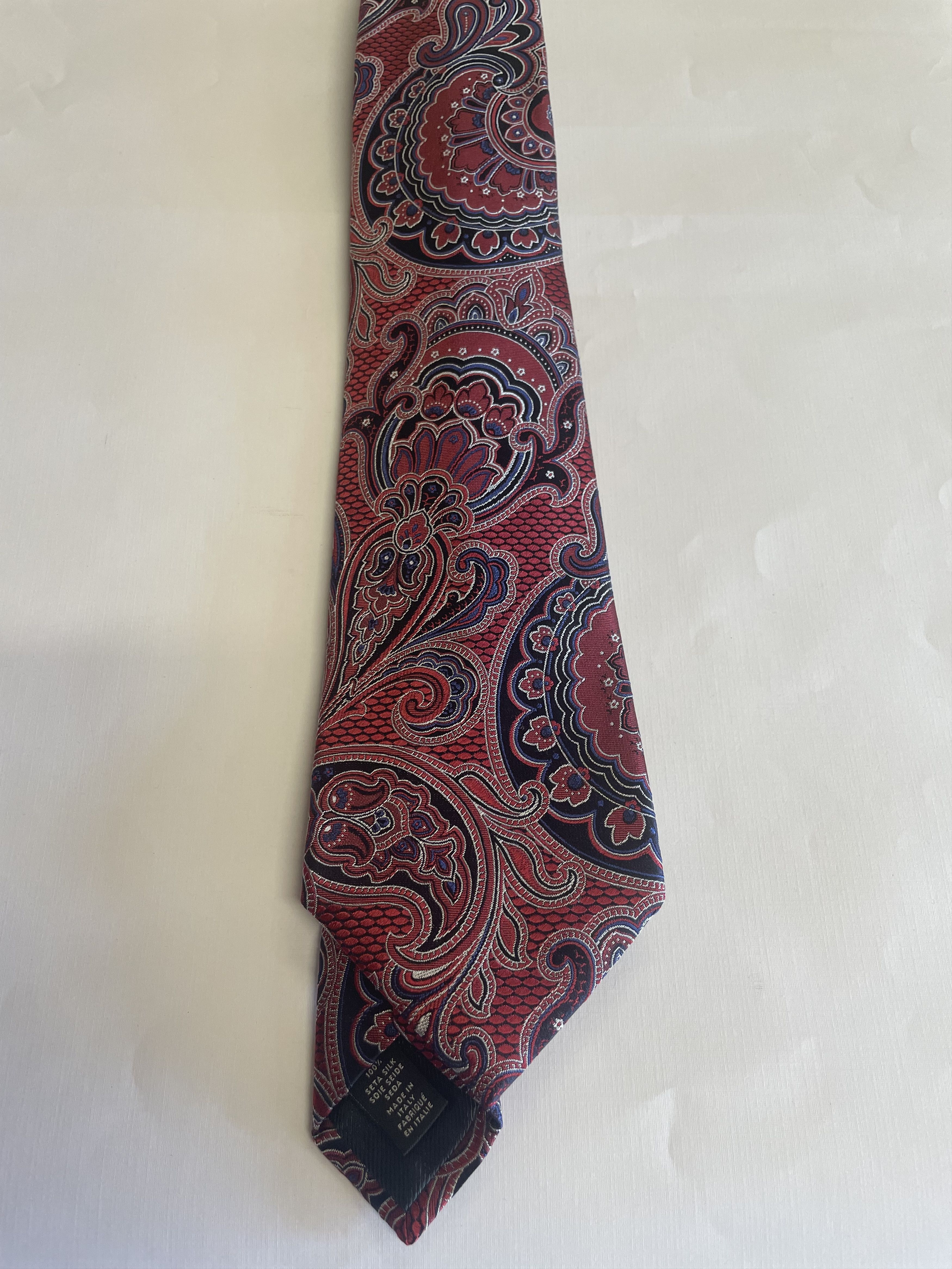 Ermenegildo Zegna Ermenegildo Zegna Paisley Silk Tie, Size Regular - Red Size ONE SIZE - 1 Thumbnail