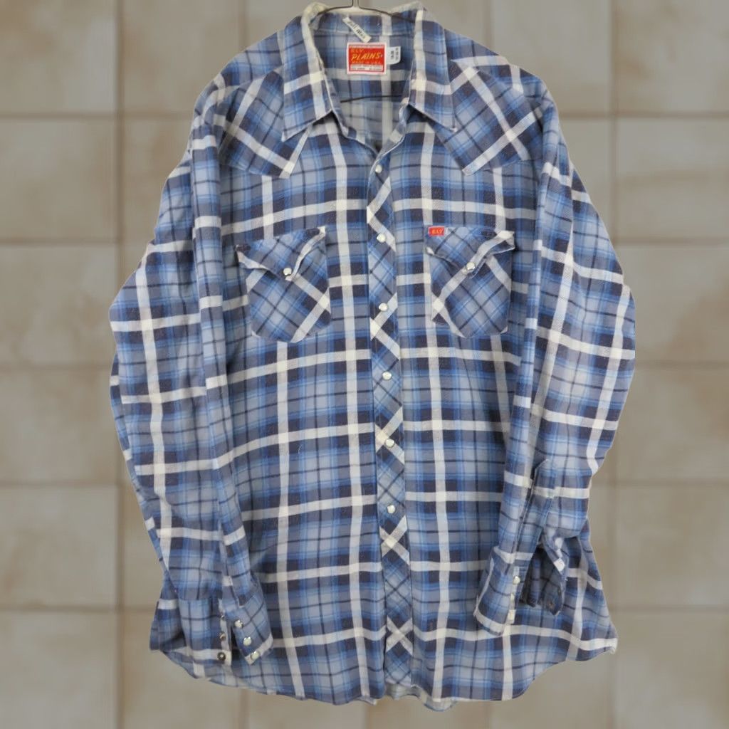 Vintage Vintage Ely Plains Tall man Western Flannel Button Down Plaid Shirt top Sz 18-36 Size US XXL / EU 58 / 5 - 1 Thumbnail