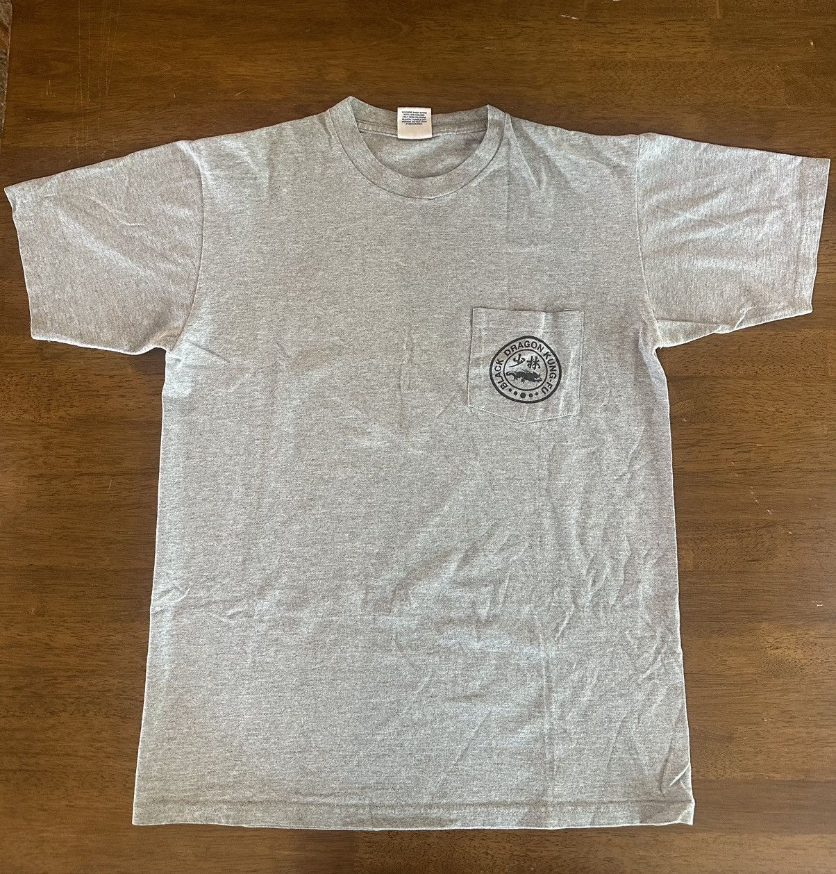 image of Supreme Black Dragon Kung Fu Tee in Grey, Men's (Size Medium)