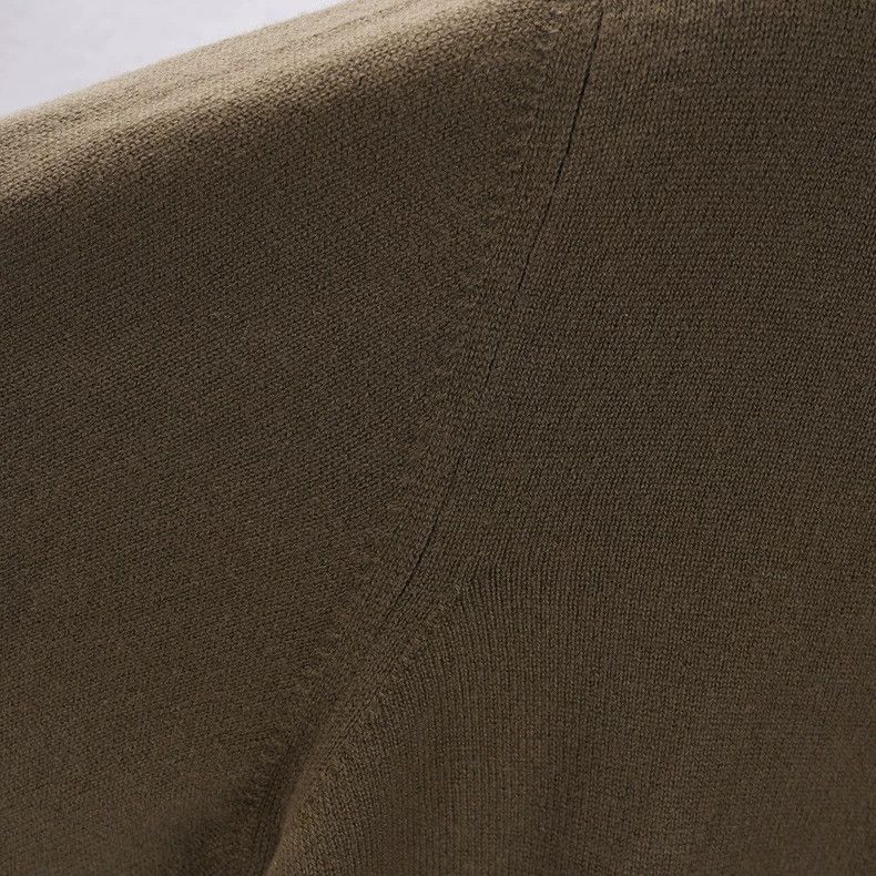 Loro Piana LORO PIANA Men's high collar cashmere sweater olive green Size US XL / EU 56 / 4 - 5 Thumbnail