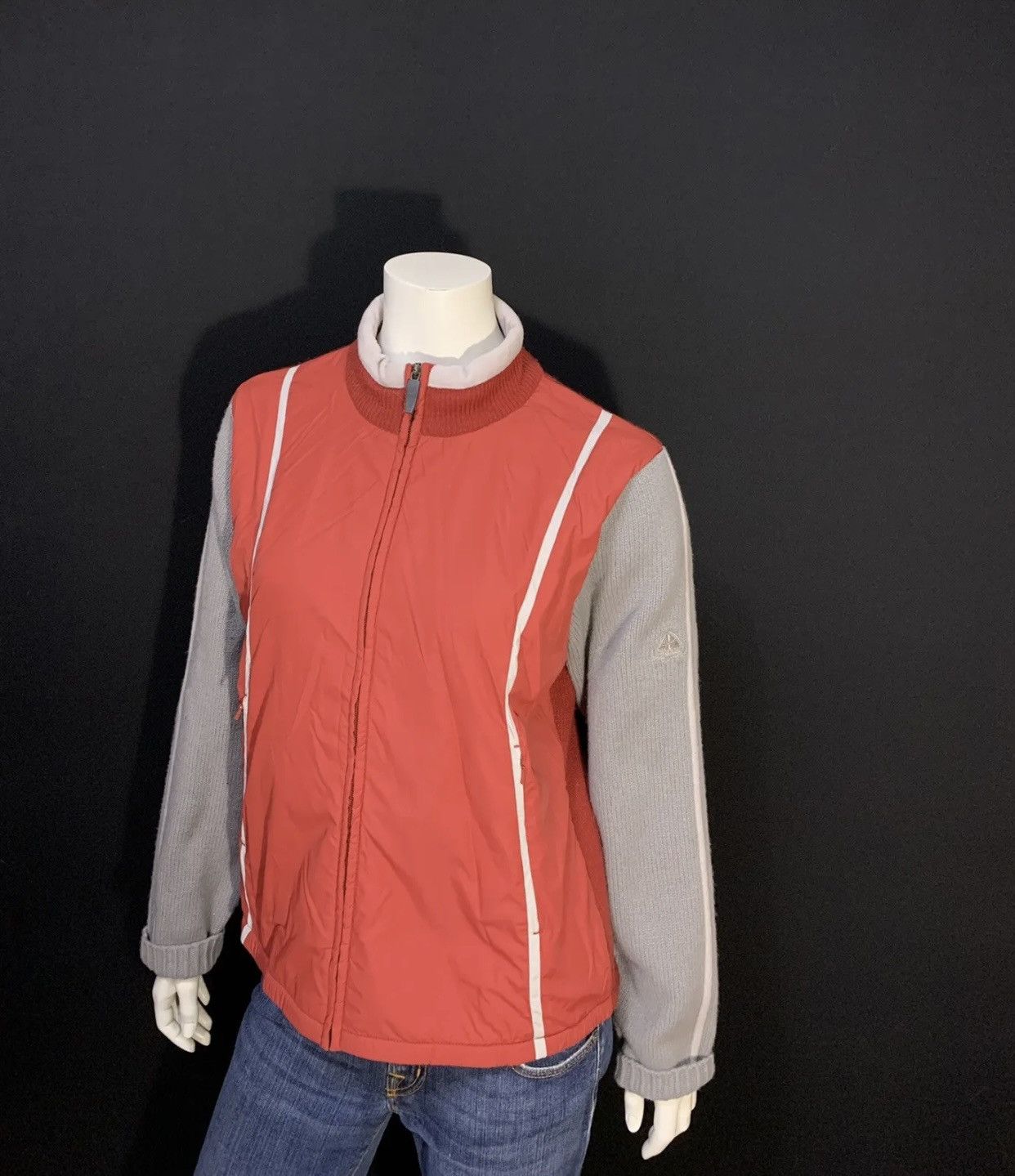 Nike Nike Acg Vintage Lambswool Nylon Zip Jacket Red Grailed