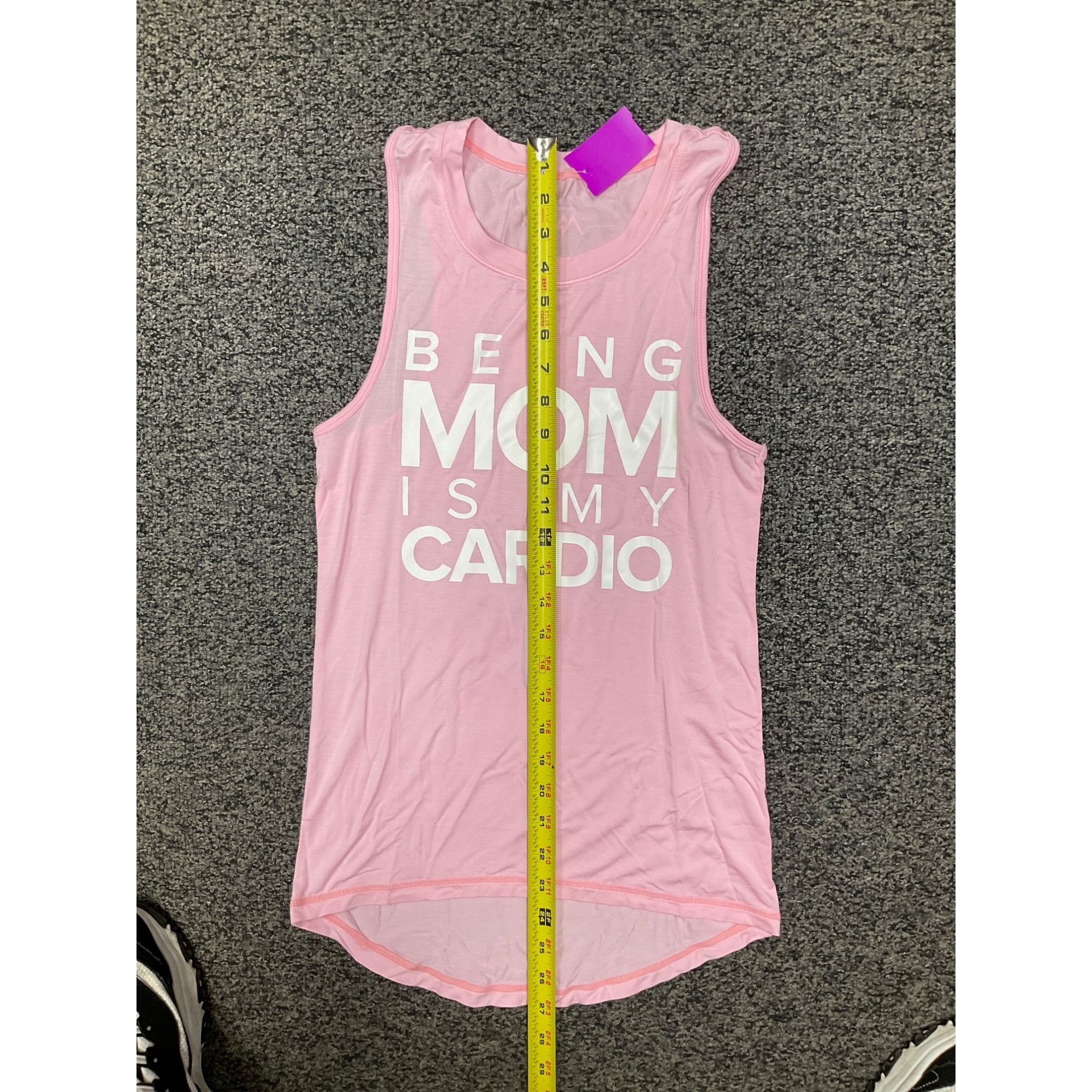 Other Being Mom Is My Cardio Pink Small Sleeveless Tank Top Women' Size S / US 4 / IT 40 - 6 Thumbnail