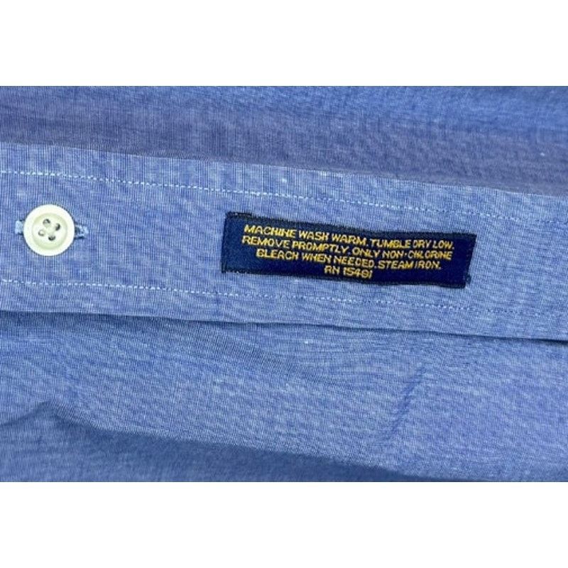 Tommy Hilfiger VINTAGE Tommy Hilfiger Men's Blue Dress Shirt Size 17.5 / 35 Size US XL / EU 56 / 4 - 3 Thumbnail