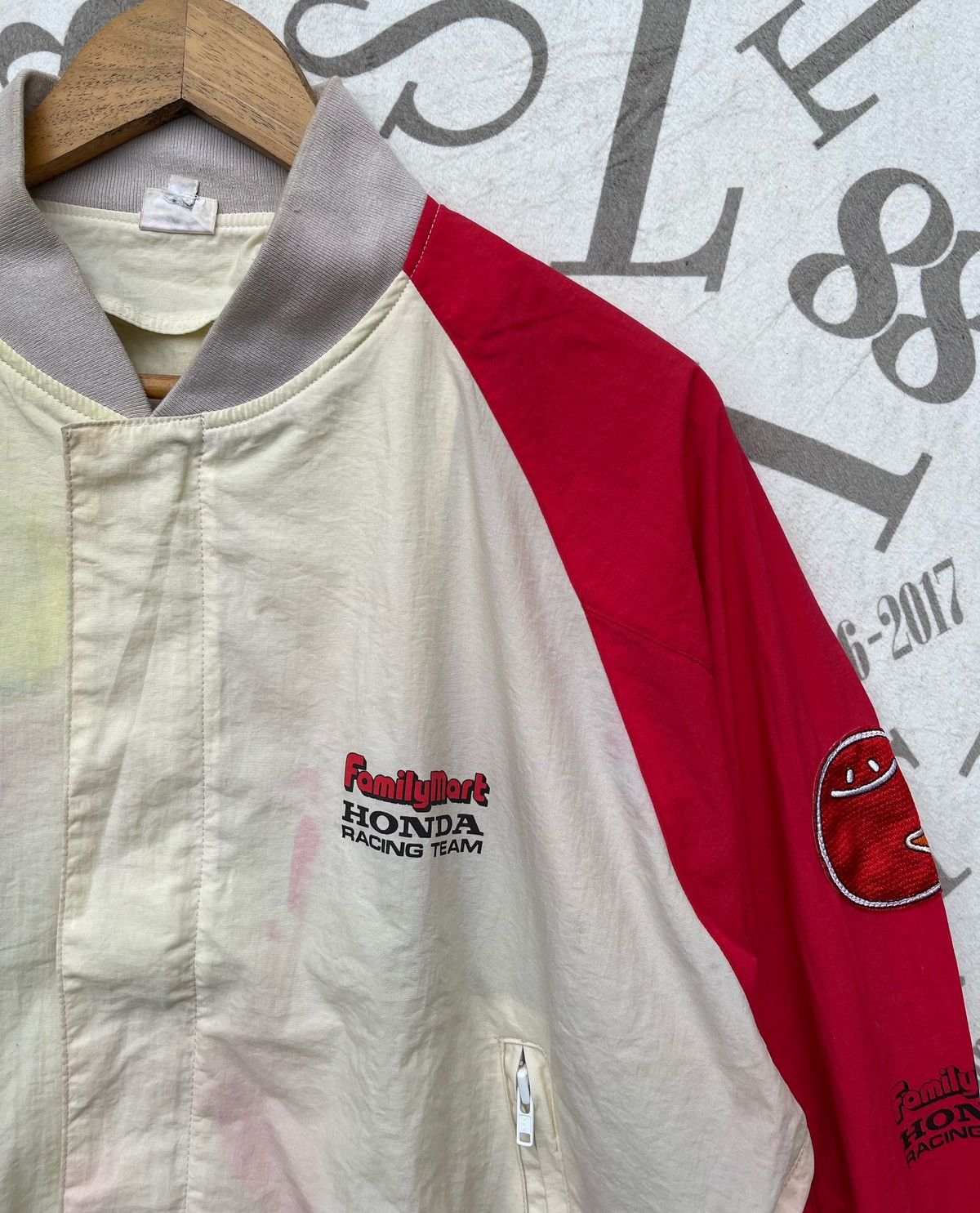 Honda 🔥Vintage 1990's FamilyMart x Honda Racing Team Bomber Jacket Size US L / EU 52-54 / 3 - 8 Thumbnail