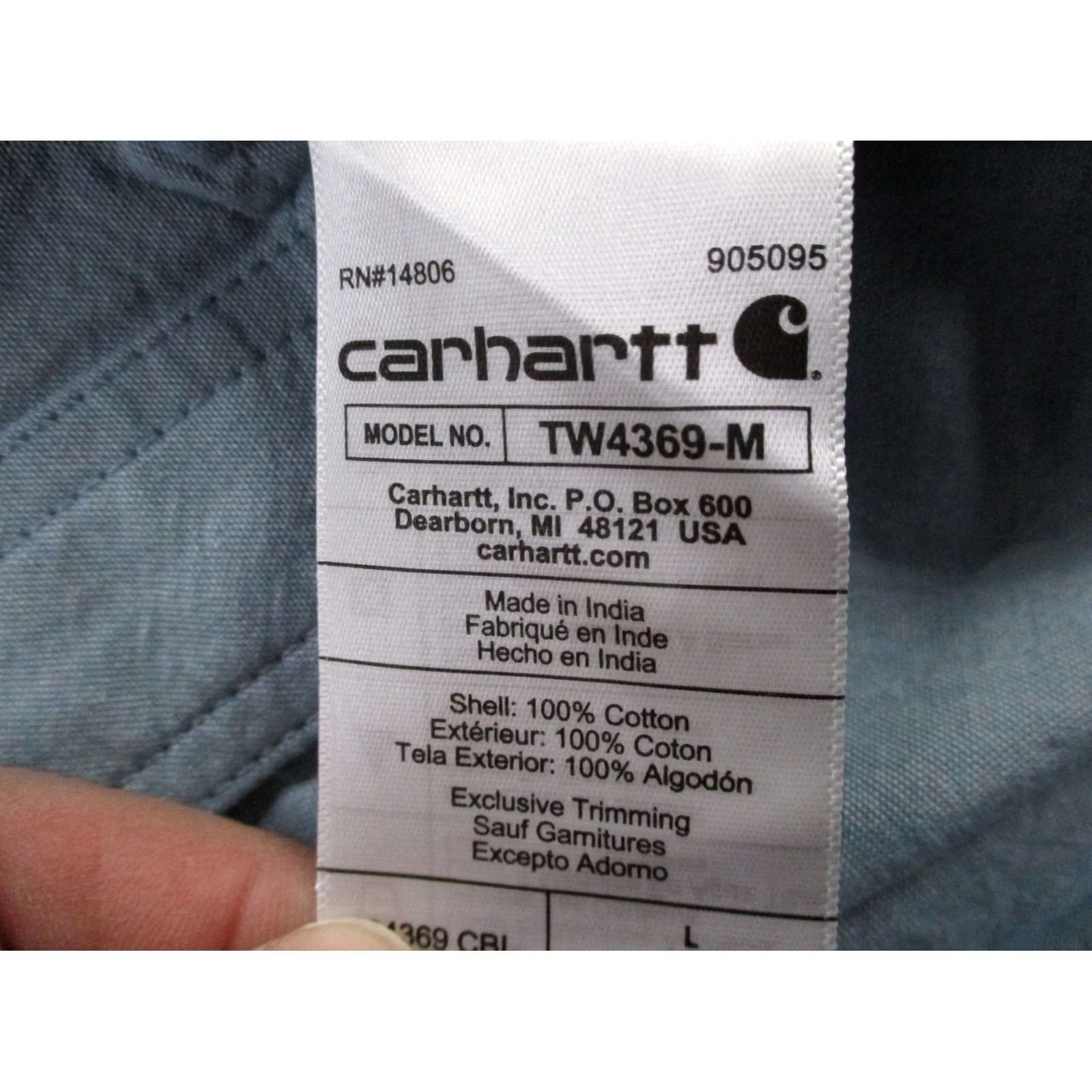 Carhartt Carhartt Shirt Mens L Blue Loose Fit Midweight Chambray Workwear NEW Size US L / EU 52-54 / 3 - 7 Thumbnail