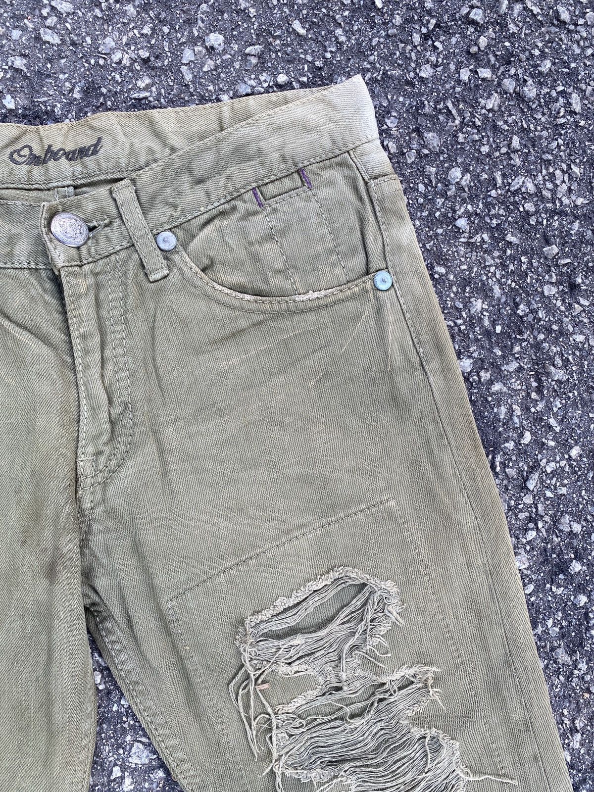 Japanese Brand Japanese Brand On Board Distressed Flare Denim Size US 31 - 9 Thumbnail