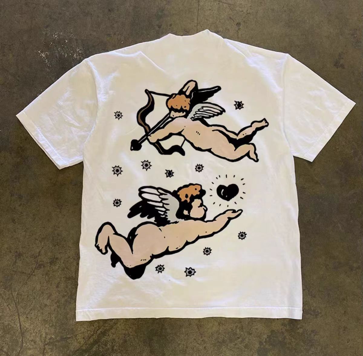 Japanese Brand × Vintage Street fashion retro cupid print cotton t-shirt Size US M / EU 48-50 / 2 - 1 Thumbnail