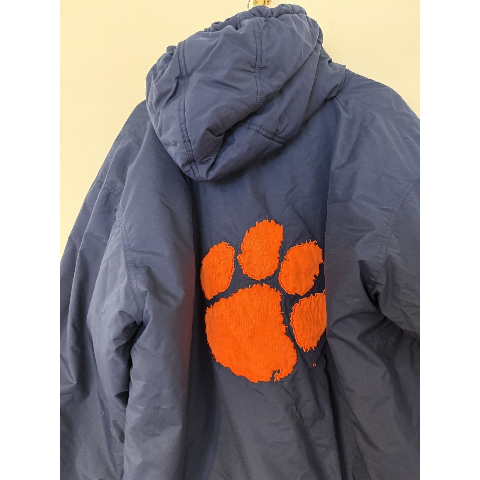 Starter Vintage 90s Clemson Tigers Champs Hooded Windbreaker Size US L / EU 52-54 / 3 - 5 Thumbnail
