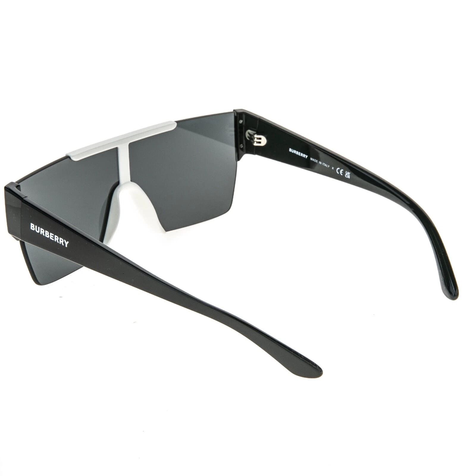 Burberry BURBERRY 4291 BE4291 Black White Rectangular Logo Mask Size ONE SIZE - 8 Thumbnail