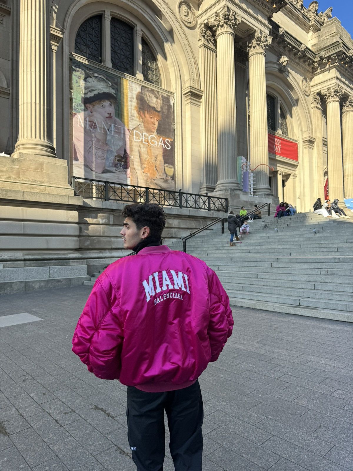 image of Balenciaga Miami Bomber in Pink, Men's (Size XL)