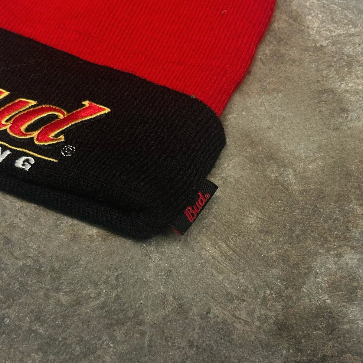 Vintage 2001 DP Racing Bud Beer Racing Official Black Beanie Size ONE SIZE - 3 Thumbnail