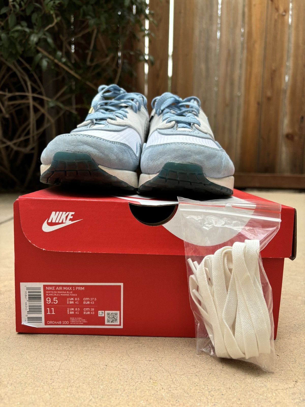 Nike Nike Air Max 1 Premium - Blue Print Size US 9.5 / EU 42-43 - 7 Thumbnail