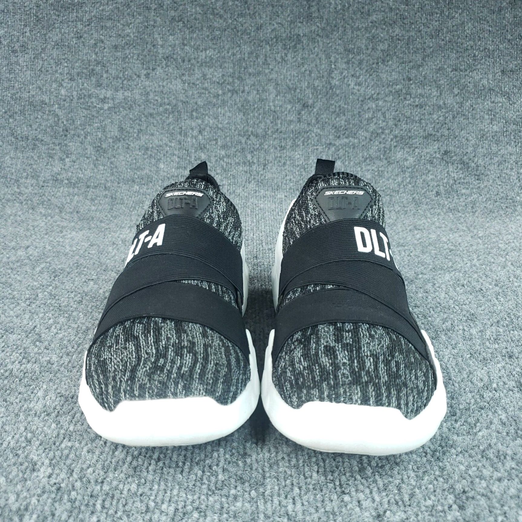 SKECHERS Skechers Slip On Sneakers Womens Black Grey White 9 Static Flare Athletic Shoes Size US 9 / IT 39 - 2 Thumbnail