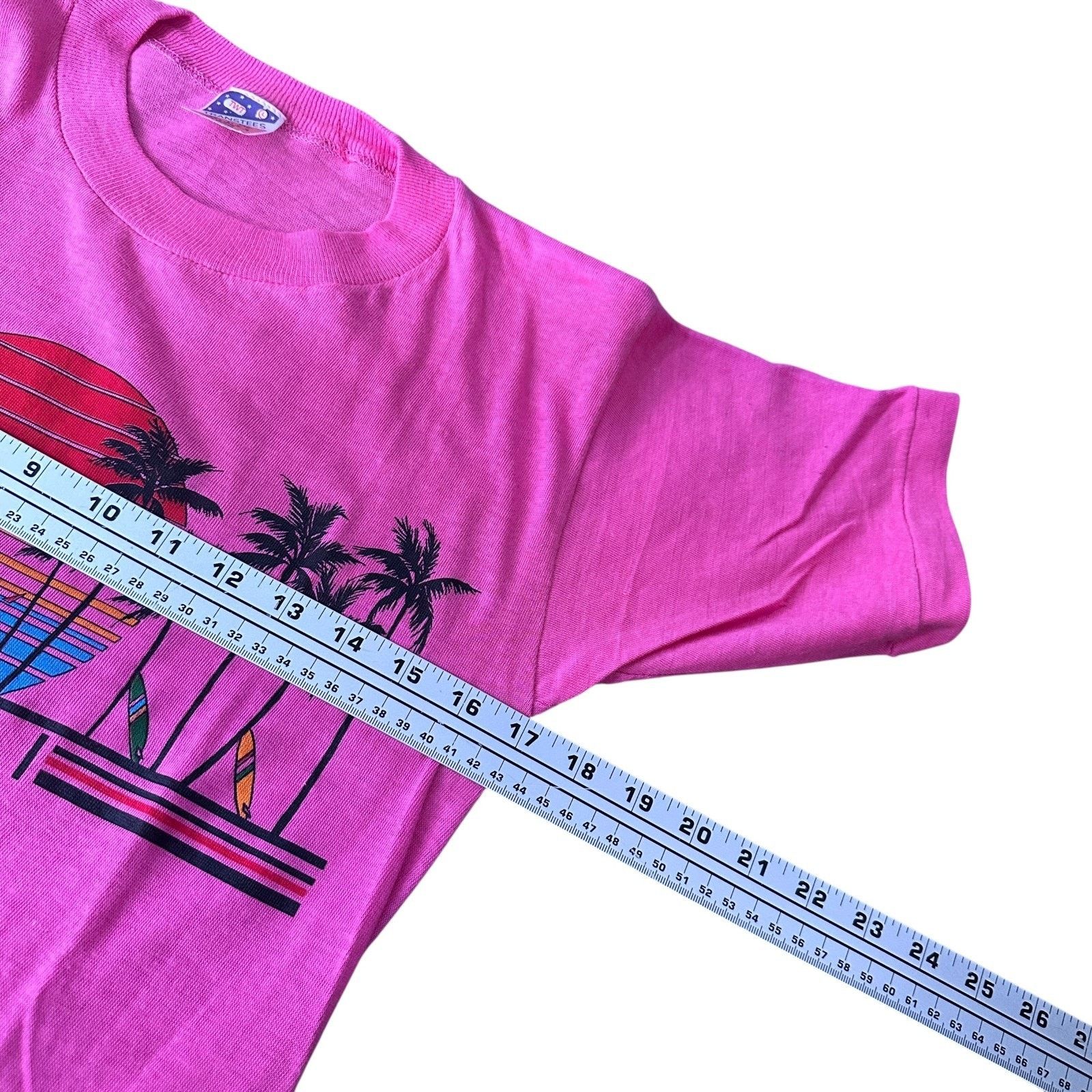 Other Vintage Hawaii Palm Trees T-Shirt Mens Large Pink 80s Sunset Size US L / EU 52-54 / 3 - 6 Thumbnail