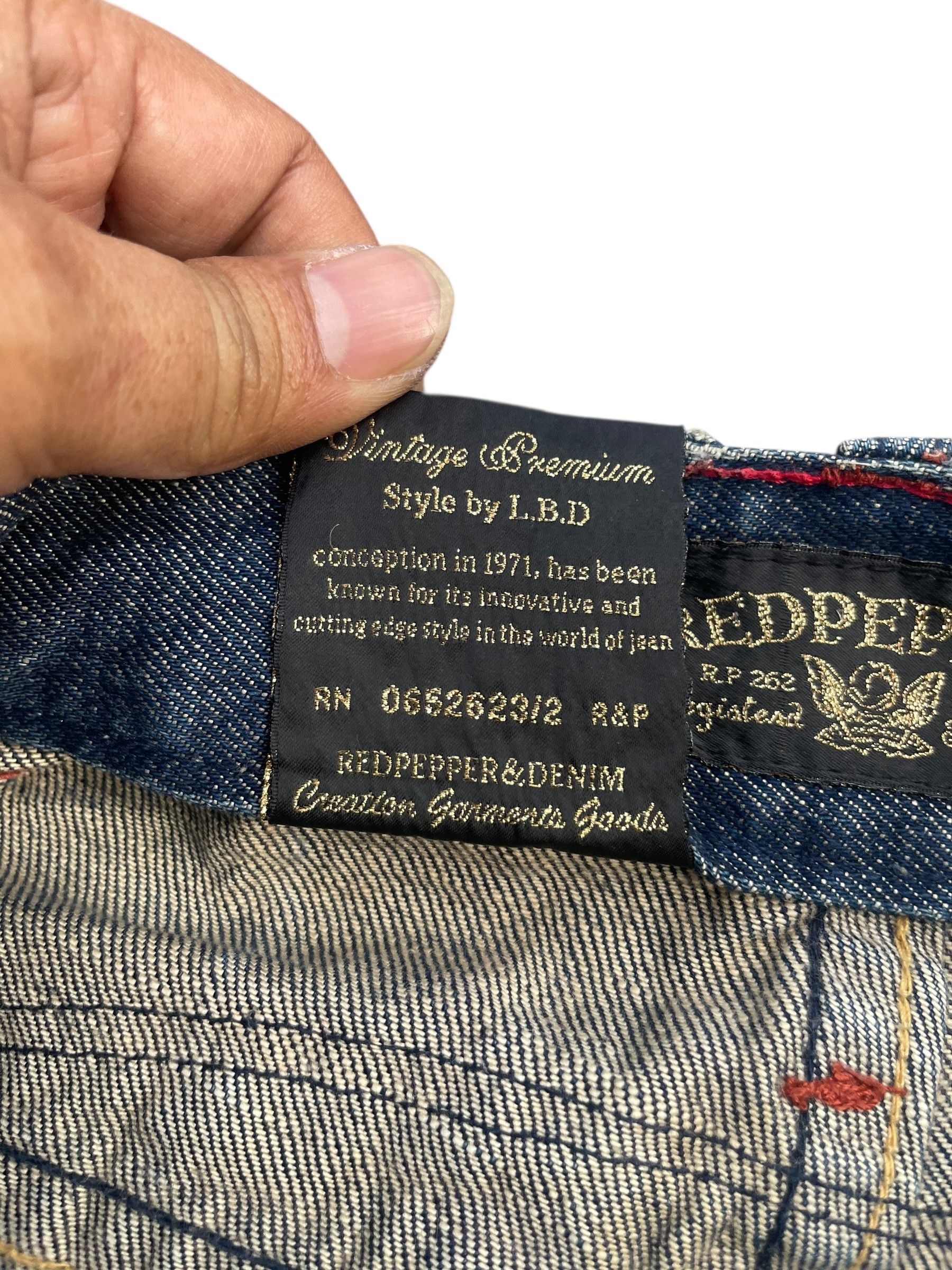 Japanese Brand Red Pepper Crazy Emboiderey Denim Size 31" - 5 Thumbnail