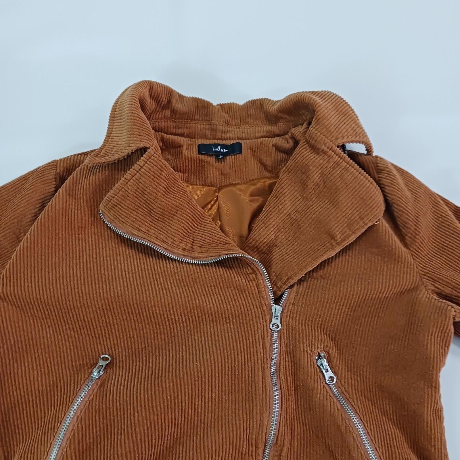 Lulus Lulus JKT1133 Women's Brown Cotton Full Zip Belted Jacket M Size M / US 6-8 / IT 42-44 - 10 Thumbnail