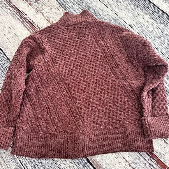 Other M. RENA Asymmetrical Zip Up Mock Neck Sweater in Plum Purple Size L / US 10 / IT 46 - 4 Thumbnail