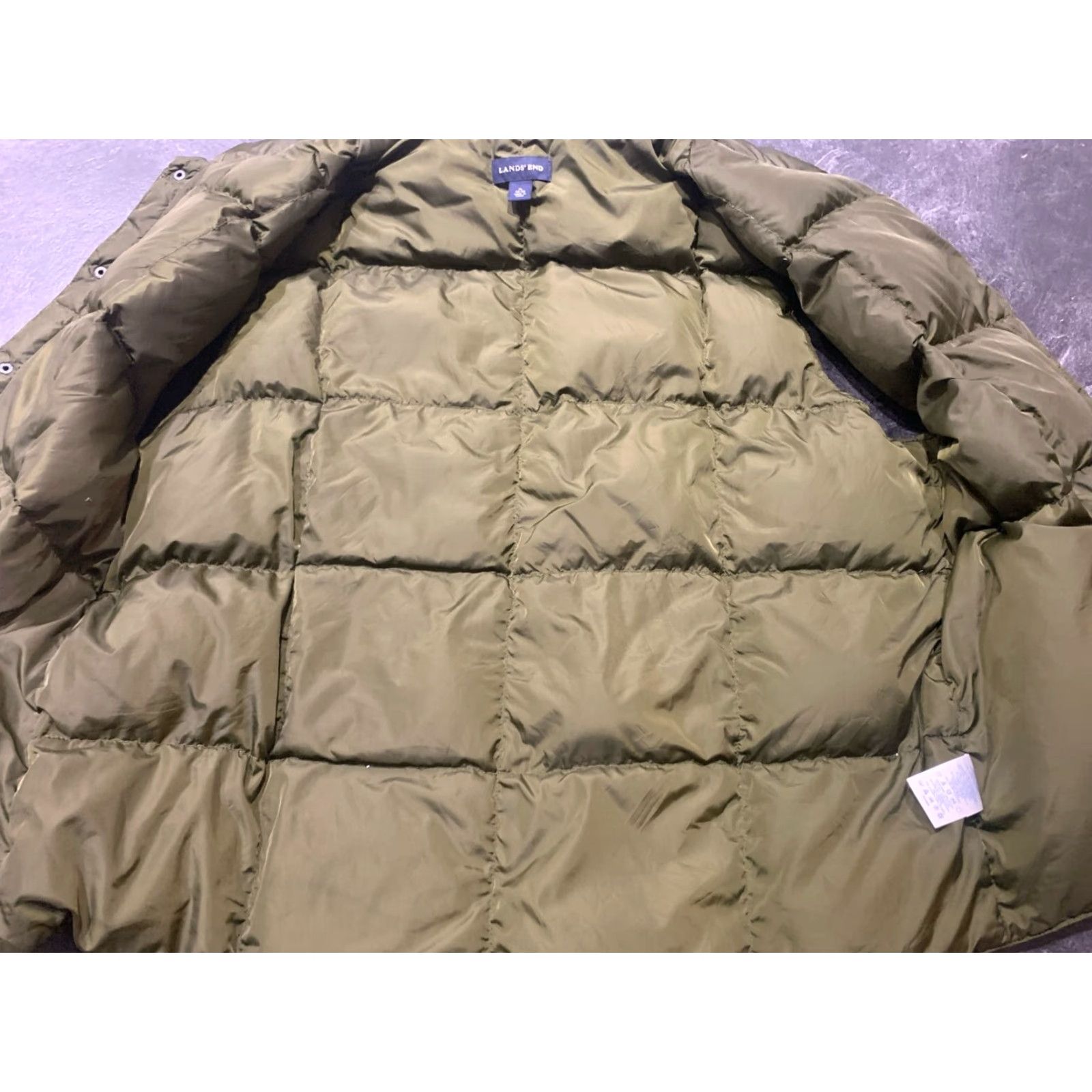Lands' End Lands End Mens XL Extra Large Green Quilted Puffer Goose Down Nylon Vest Size US XL / EU 56 / 4 - 7 Thumbnail