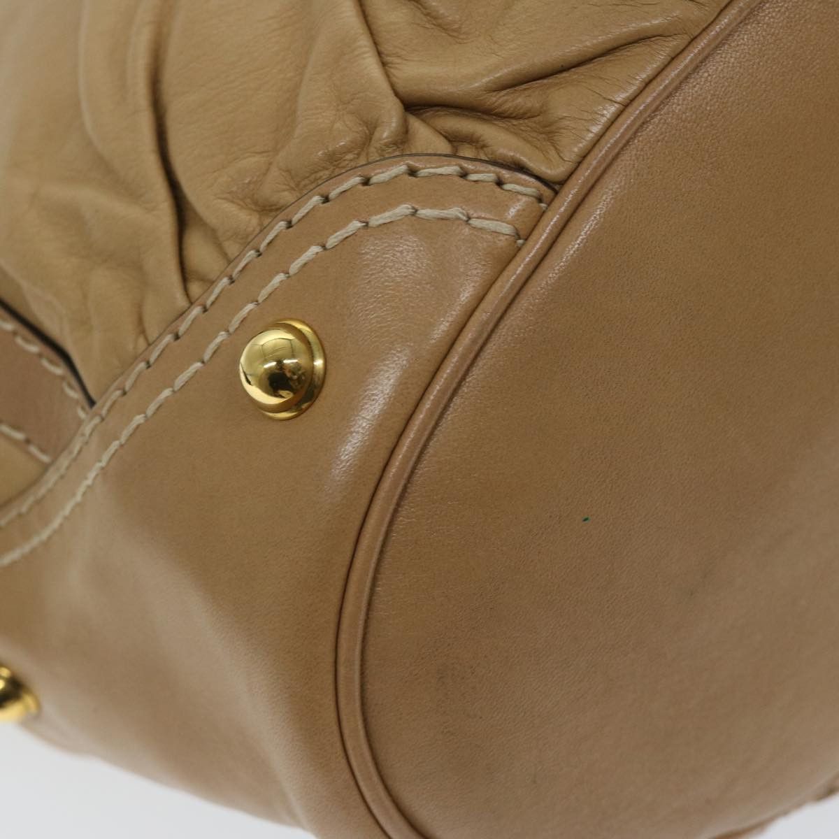 Gucci GUCCI Horsebit Shoulder Bag Leather Beige Size ONE SIZE - 13 Thumbnail