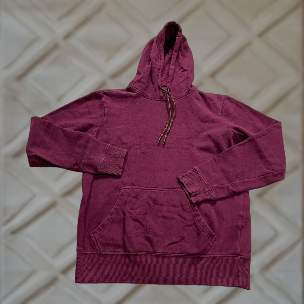 Cotton On Cotton On Pullover Hoodie Sweatshirt Unisex XS Maroon Fleece Drawstring Casual Hooded Pockets All Seasons Lightweight Breathable Zip Logo Size XS / US 0-2 / IT 36-38 - 1 Thumbnail