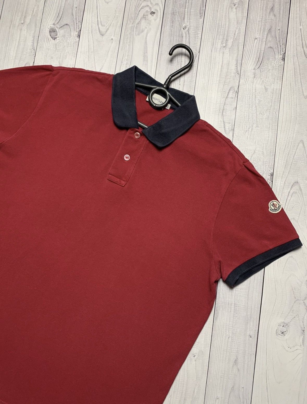 Moncler Vintage Moncler polo tee logo size L Size US L / EU 52-54 / 3 - 2 Thumbnail
