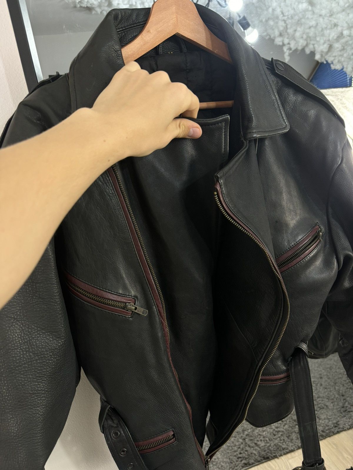 Genuine Leather × Japanese Brand 2000s Vintage Japanese Cropped Real Leather Bomber Jacket Size US M / EU 48-50 / 2 - 10 Thumbnail