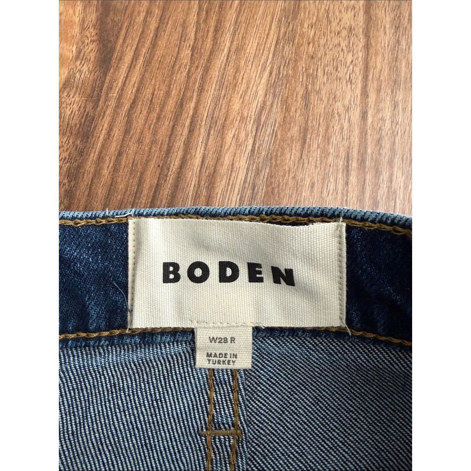 Boden Boden High Rise Wide Straight Leg Dark Wash Jeans Size 28" / US 6 / IT 42 - 3 Thumbnail