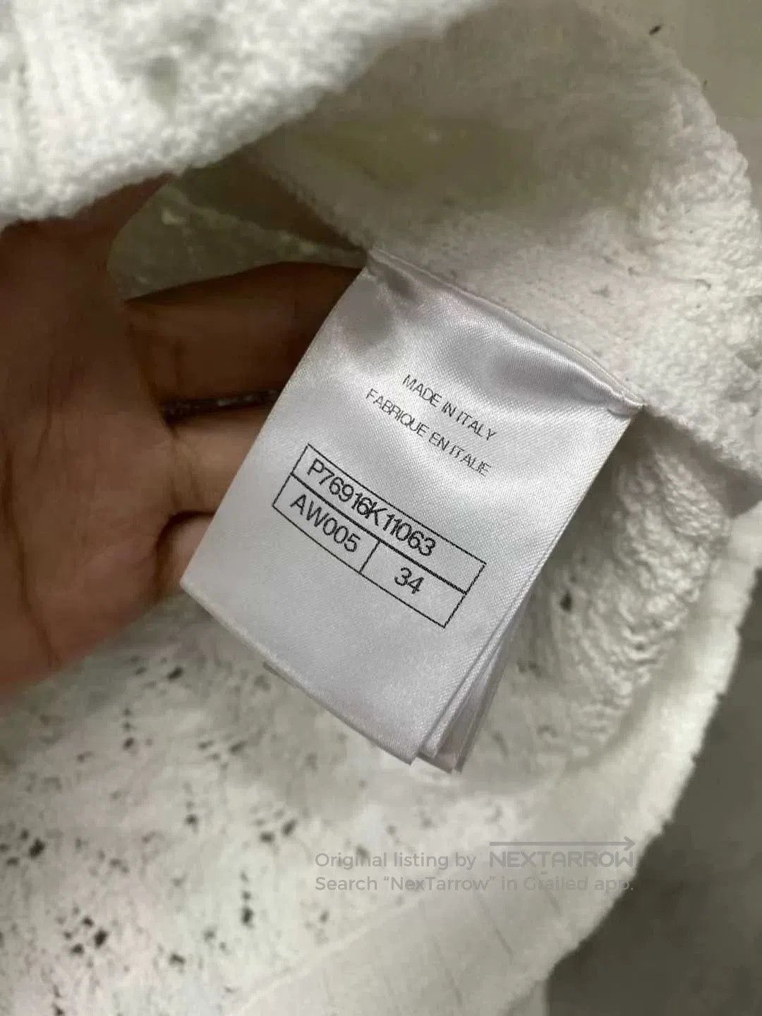 Chanel Chanel White Camellia Knit Sweater. Size XS / US 0-2 / IT 36-38 - 7 Thumbnail