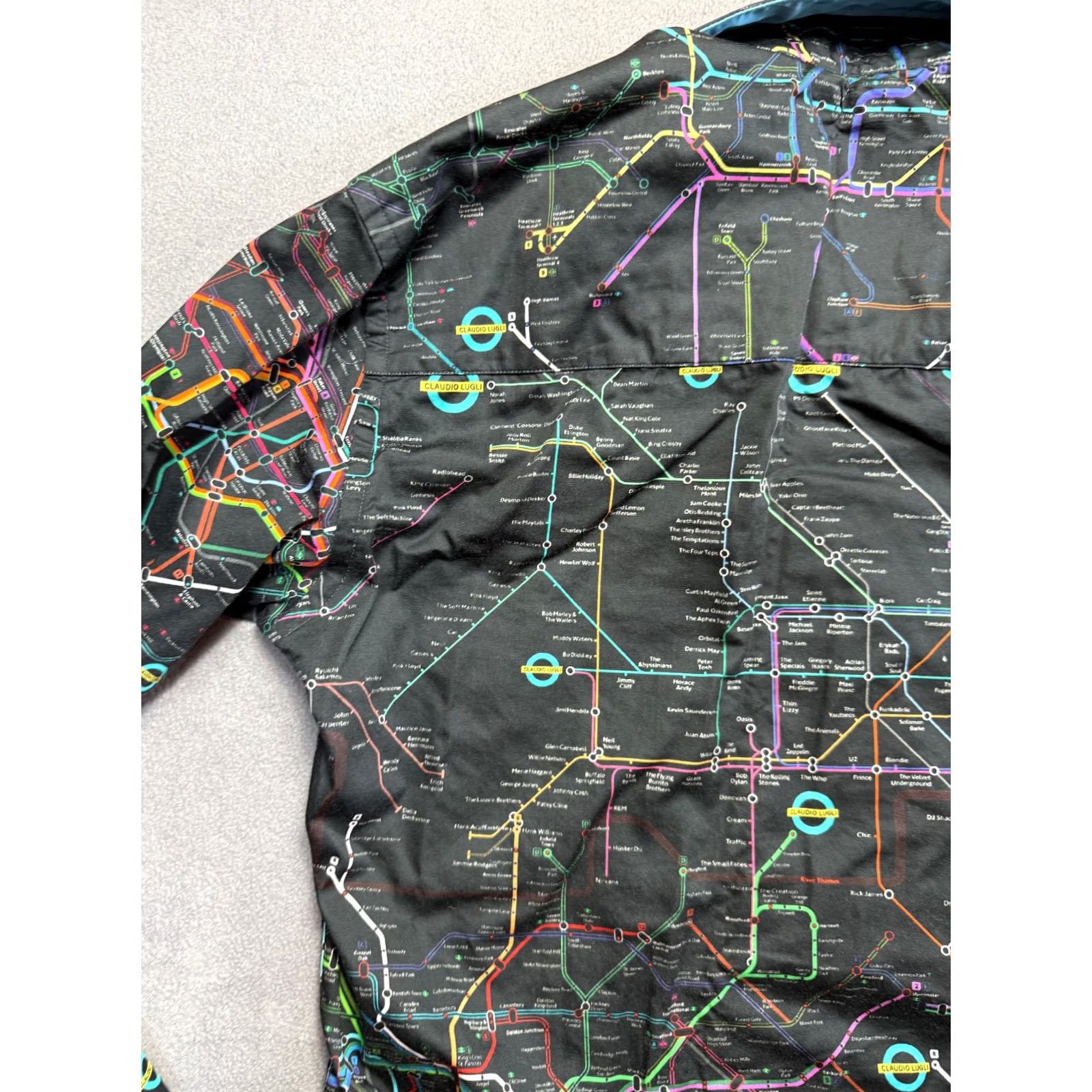 Vintage Claudio Lugli London Underground Black Button Up Shirt Long Sleeve Mens size L Size US L / EU 52-54 / 3 - 6 Thumbnail