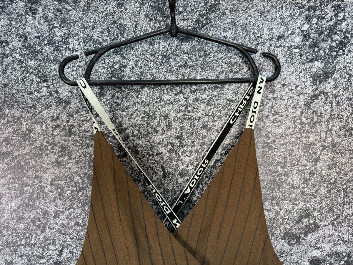 Dior Christian Dior Striped Jumpsuit Logo Straps Brown Size S Size S / US 4 / IT 40 - 2 Thumbnail