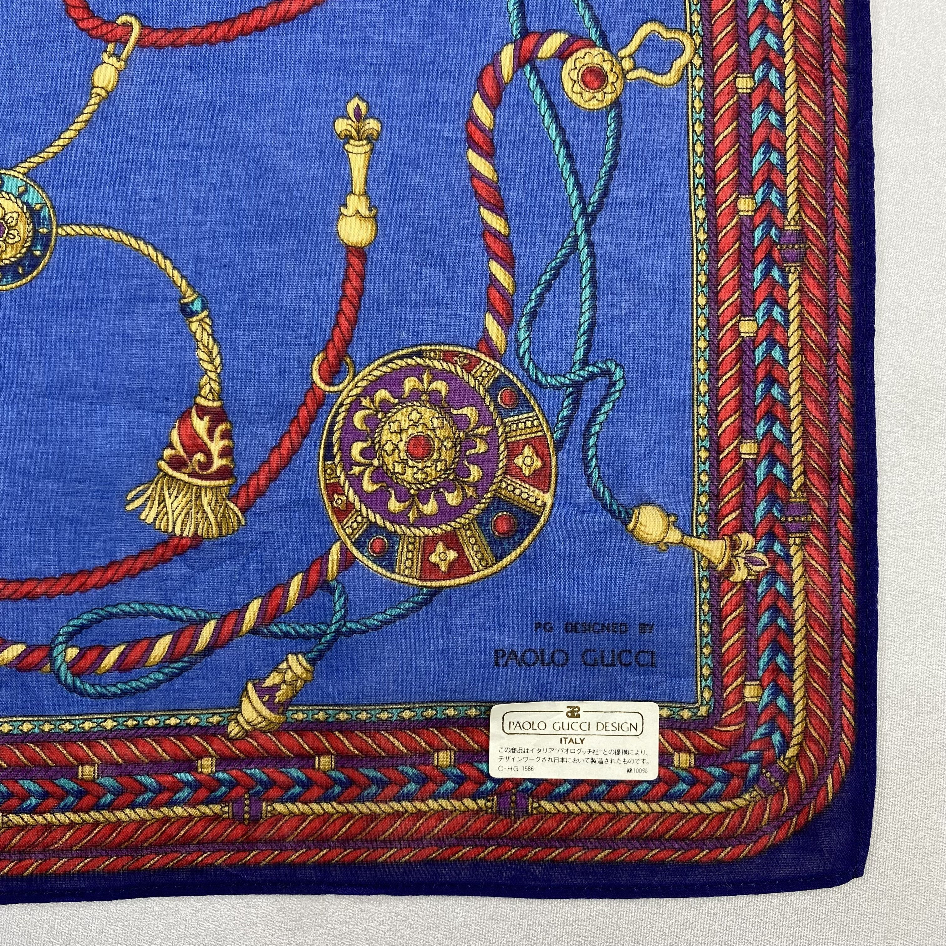 Paolo Gucci × Vintage Paolo Gucci Handkerchief / Neckerchief / Bandana-P1516 Size ONE SIZE - 3 Thumbnail