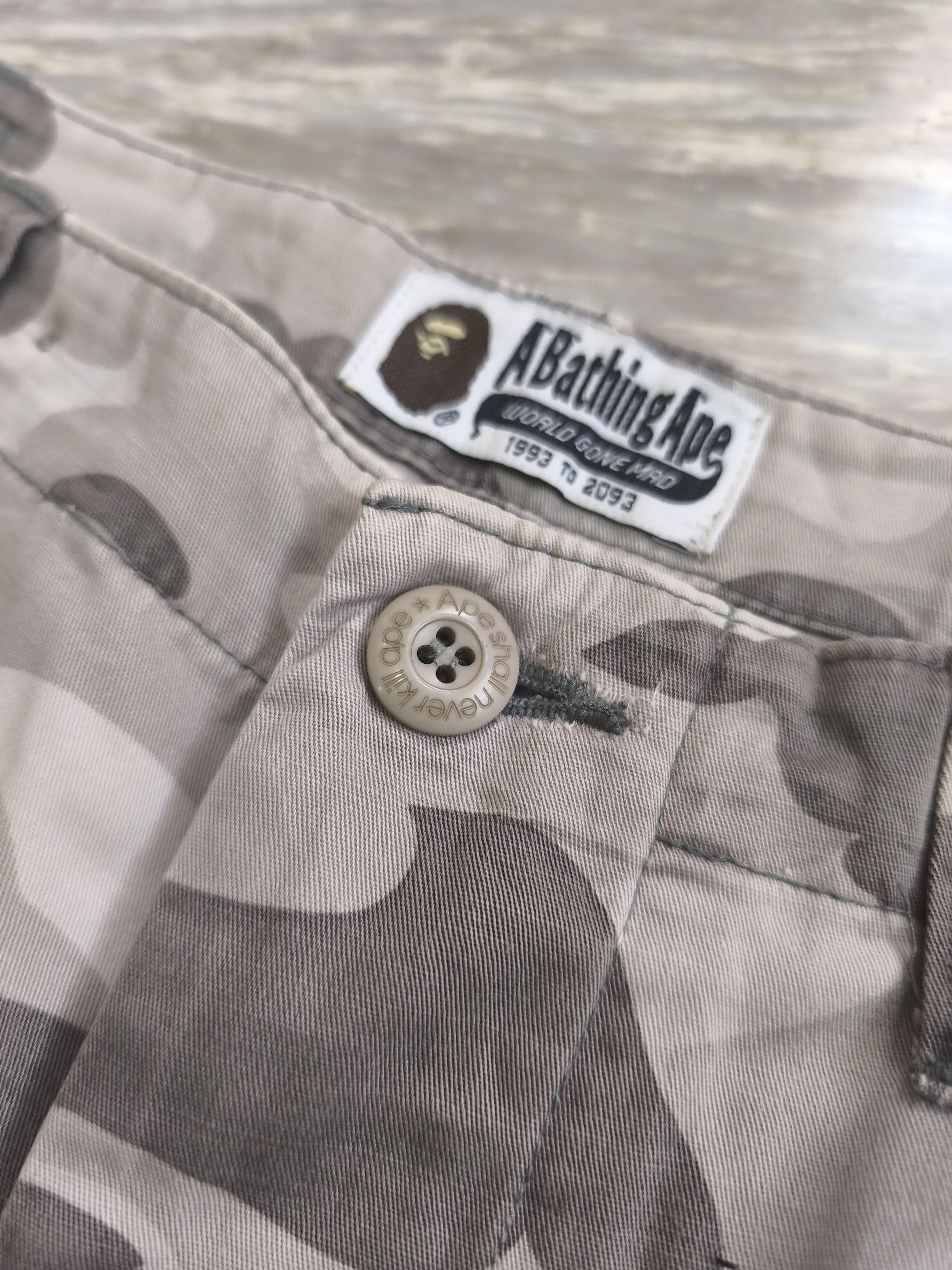 Bape OG Bape Gray Camo Cargo Short Size US 34 / EU 50 - 7 Thumbnail